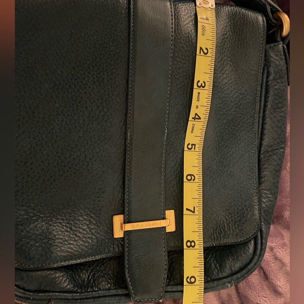 Brahmin Real Leather Teal Crossbody Bag - Picture 10 of 12